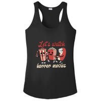 Funny Ghost Skeleton Lets Watch Horror Movies Halloween Gift Ladies PosiCharge Competitor Racerback Tank