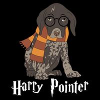 Funny German Shorthaired Pointer Harry Pointer Flat Bill Trucker Hat