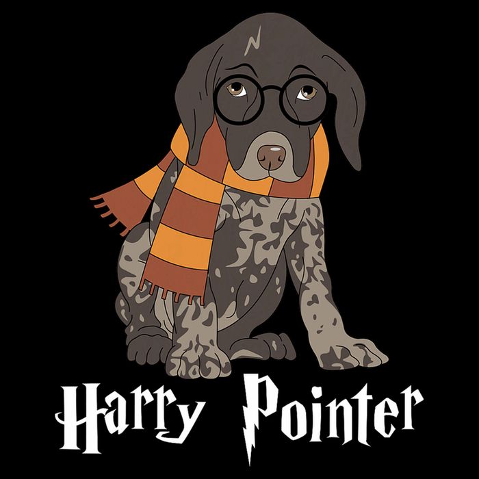 Funny German Shorthaired Pointer Harry Pointer Flat Bill Trucker Hat