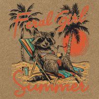Feral Girl Summer Cotton Canvas Backpack