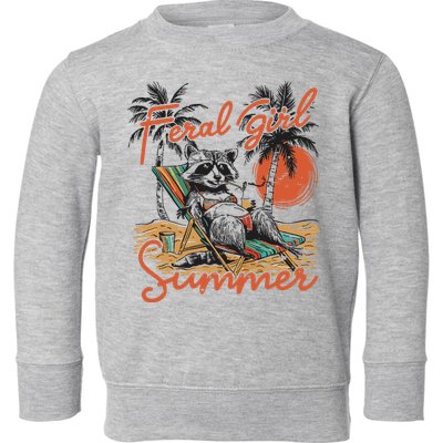 Feral Girl Summer Toddler Sweatshirt