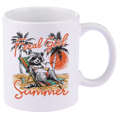 Feral Girl Summer 11oz C Handle Ceramic Mug