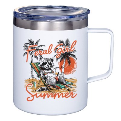 Feral Girl Summer 12oz Stainless Steel Coffee Mug
