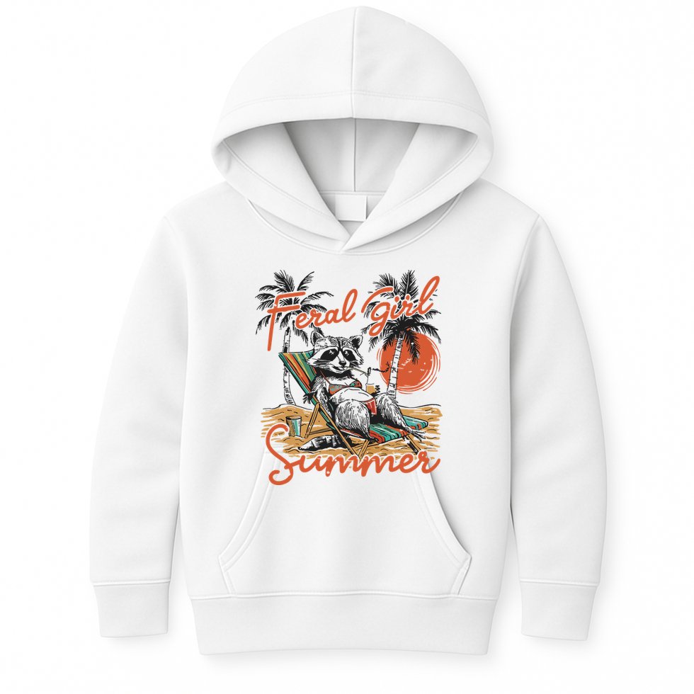 Feral Girl Summer Kids Hoodie