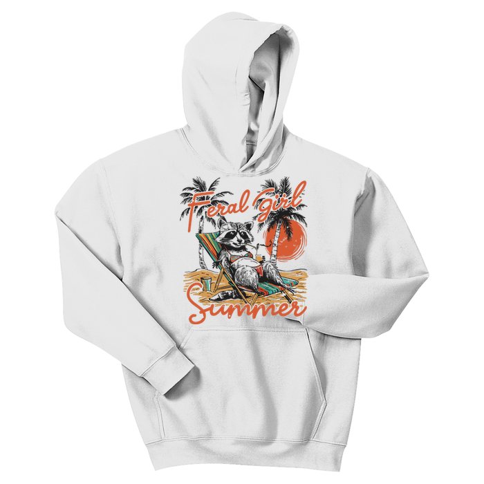 Feral Girl Summer Kids Hoodie