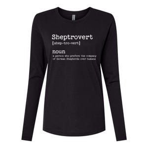 Funny German Shepherd Dog Playful Pet Lover Womens Cotton Relaxed Long Sleeve T-Shirt