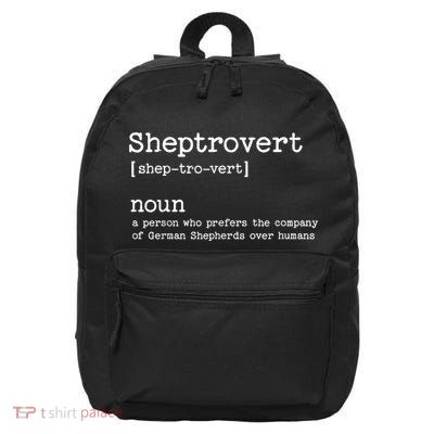 Funny German Shepherd Dog Playful Pet Lover 16 in Basic Backpack