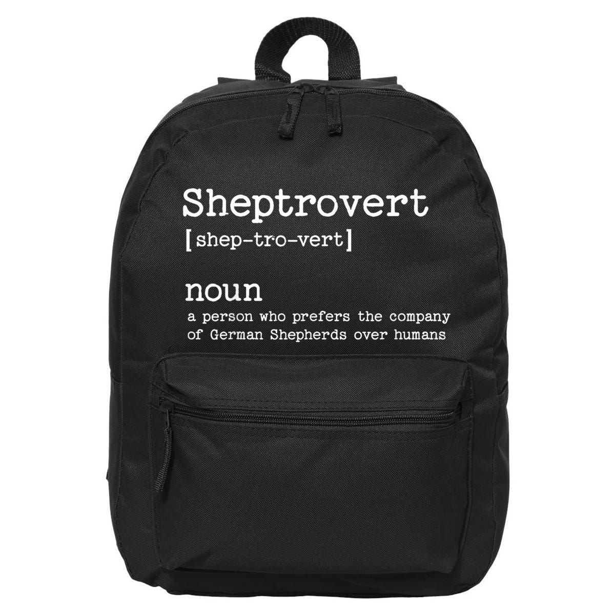 Funny German Shepherd Dog Playful Pet Lover 16 in Basic Backpack