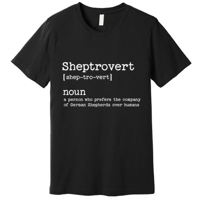 Funny German Shepherd Dog Playful Pet Lover Premium T-Shirt