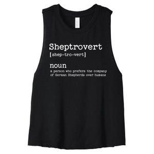 Funny German Shepherd Dog Playful Pet Lover Women's Racerback Cropped Tank