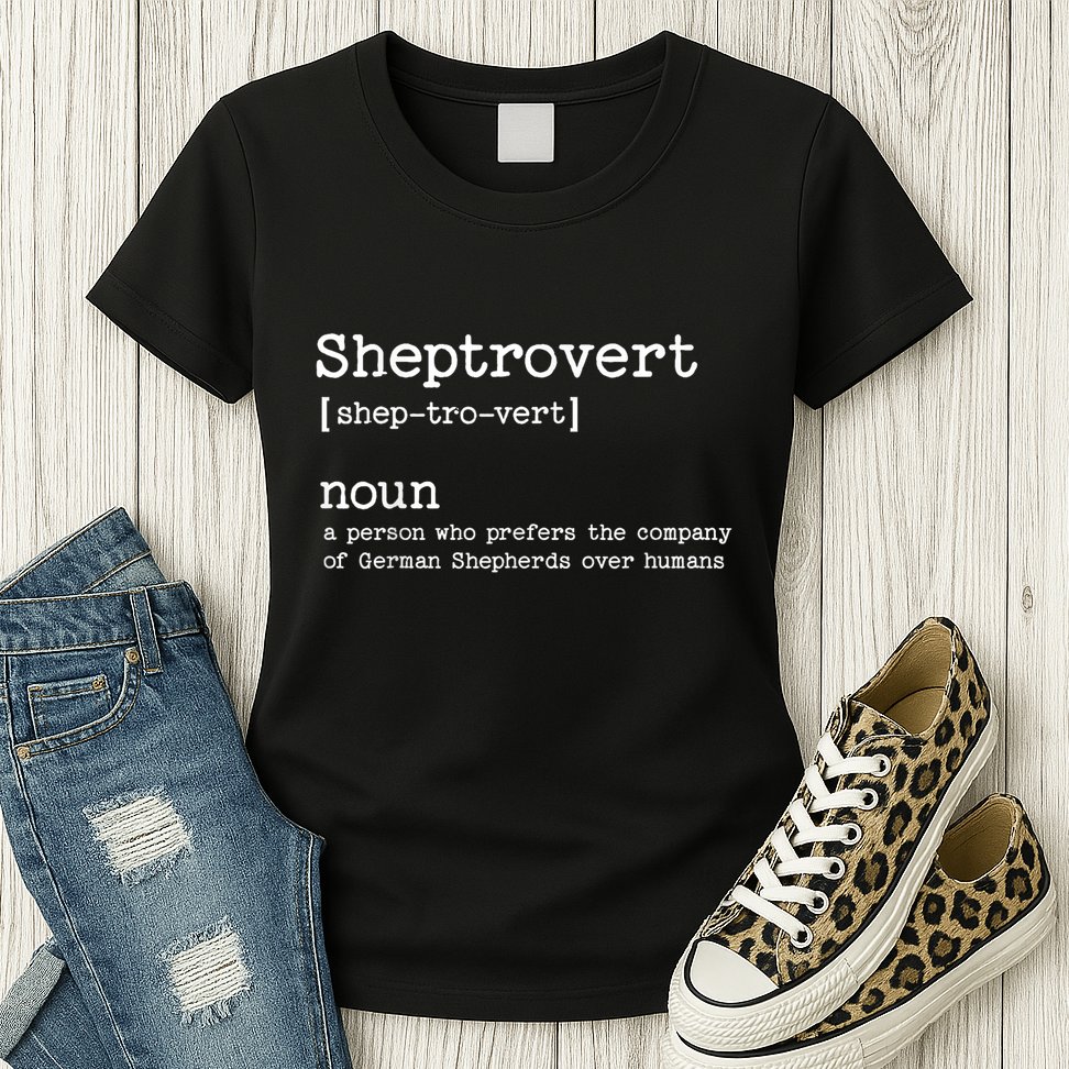 Funny German Shepherd Dog Playful Pet Lover Womens T-Shirt