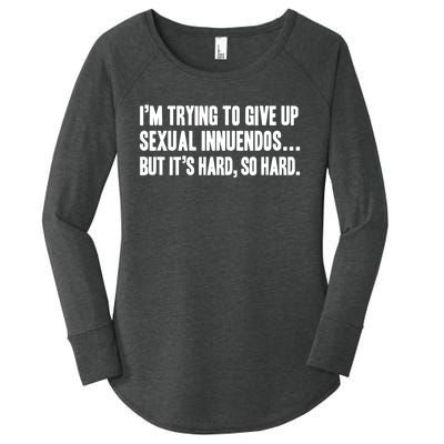 Funny Gift Sexual Innuendo Adult Humor Offensive Gag Gift Women's Perfect Tri Tunic Long Sleeve Shirt