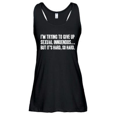 Funny Gift Sexual Innuendo Adult Humor Offensive Gag Gift Ladies Essential Flowy Tank