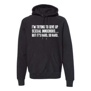 Funny Gift Sexual Innuendo Adult Humor Offensive Gag Gift Premium Hoodie