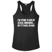 Funny Gift Sexual Innuendo Adult Humor Offensive Gag Gift Ladies PosiCharge Competitor Racerback Tank