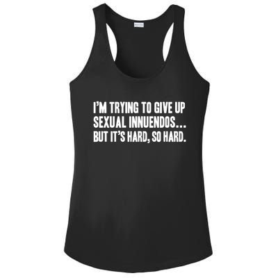 Funny Gift Sexual Innuendo Adult Humor Offensive Gag Gift Ladies PosiCharge Competitor Racerback Tank