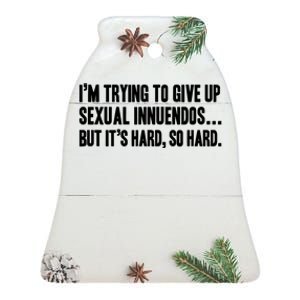 Funny Gift Sexual Innuendo Adult Humor Offensive Gag Gift Ceramic Bell Ornament