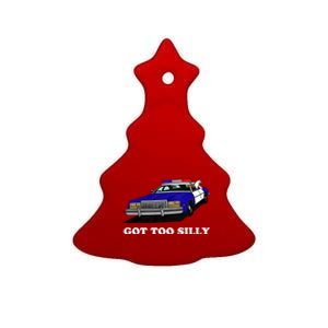 Funny Got Too Silly Goose Ceramic Tree Ornament