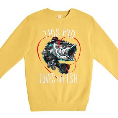 Fishing Gift This Loves To Fish Premium Crewneck Sweatshirt