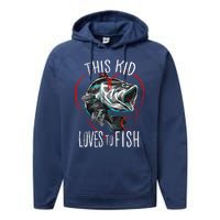 Fishing Gift This Loves To Fish Performance Fleece Hoodie