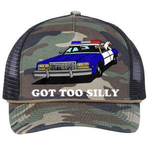 Funny Got Too Silly Goose Retro Rope Trucker Hat Cap