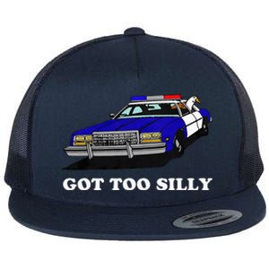 Funny Got Too Silly Goose Flat Bill Trucker Hat