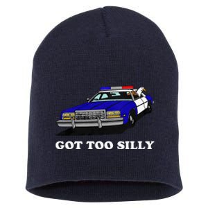 Funny Got Too Silly Goose Short Acrylic Beanie