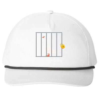 Funny Got Too Silly M.E.N.S Women Silly Goose In Prison Case Snapback Five-Panel Rope Hat