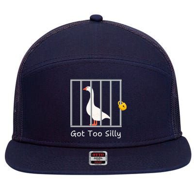 Funny Got Too Silly M.E.N.S Women Silly Goose In Prison Case 7 Panel Mesh Trucker Snapback Hat