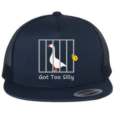 Funny Got Too Silly M.E.N.S Women Silly Goose In Prison Case Flat Bill Trucker Hat