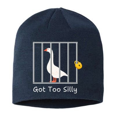 Funny Got Too Silly M.E.N.S Women Silly Goose In Prison Case Sustainable Beanie