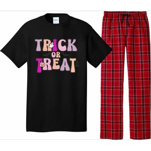 Fall Graphic Teestrick Or Treat Gift Pajama Set