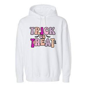 Fall Graphic Teestrick Or Treat Gift Garment-Dyed Fleece Hoodie