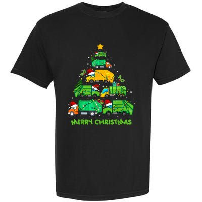 Funny Garbage Truck Christmas Tree Ornament Decor Garment-Dyed Heavyweight T-Shirt