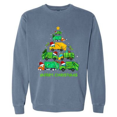 Funny Garbage Truck Christmas Tree Ornament Decor Garment-Dyed Sweatshirt