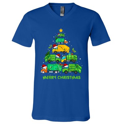 Funny Garbage Truck Christmas Tree Ornament Decor V-Neck T-Shirt