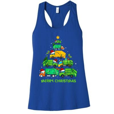 Funny Garbage Truck Christmas Tree Ornament Decor Women's Racerback Tank