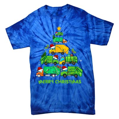 Funny Garbage Truck Christmas Tree Ornament Decor Tie-Dye T-Shirt