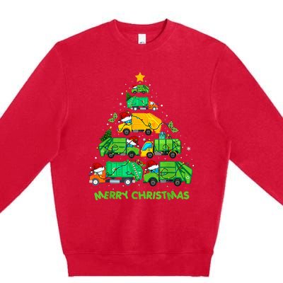 Funny Garbage Truck Christmas Tree Ornament Decor Premium Crewneck Sweatshirt