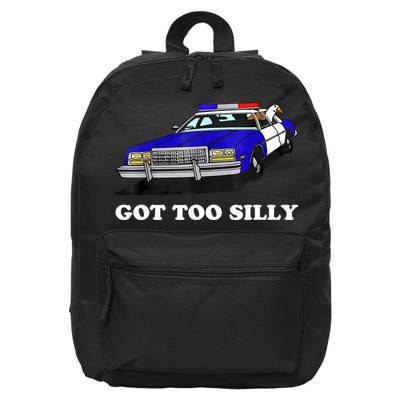 Funny Got Too Silly Goose 16 in Basic Backpack