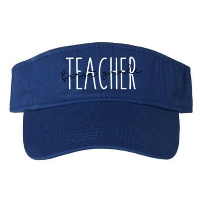 First Grade Teacher Educator Gift Valucap Bio-Washed Visor