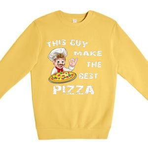 Funny Gift This Guy Makes The Best Pizza Premium Crewneck Sweatshirt