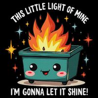 Fun Groovy This Little Light Of Mine Emotional Dumpster Fire 7-Panel Snapback Hat