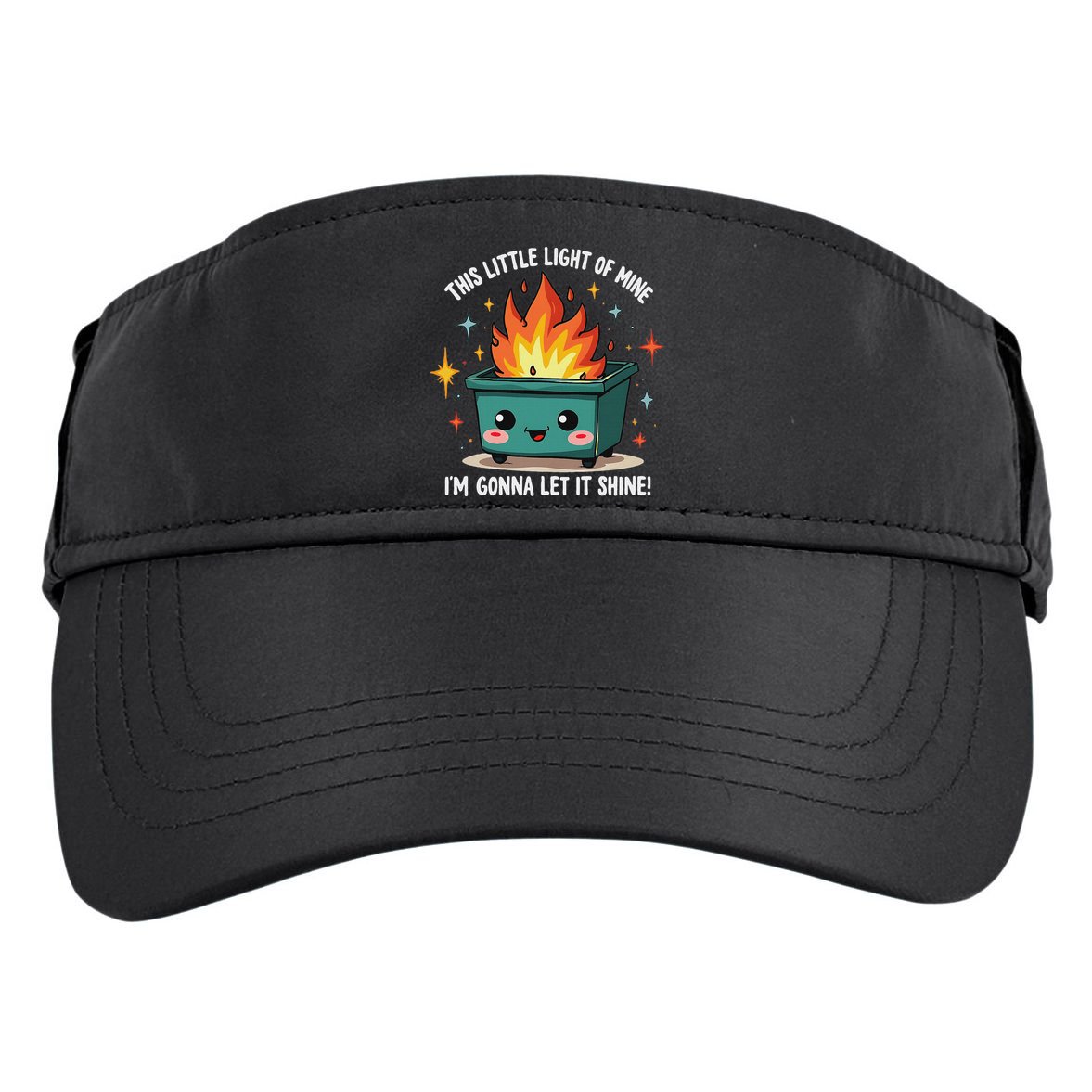 Fun Groovy This Little Light Of Mine Emotional Dumpster Fire Adult Drive Performance Visor