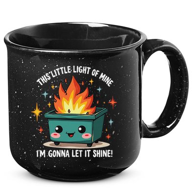 Fun Groovy This Little Light Of Mine Emotional Dumpster Fire 15oz Campfire Ceramic Mug