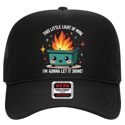 Fun Groovy This Little Light Of Mine Emotional Dumpster Fire Trucker Hat