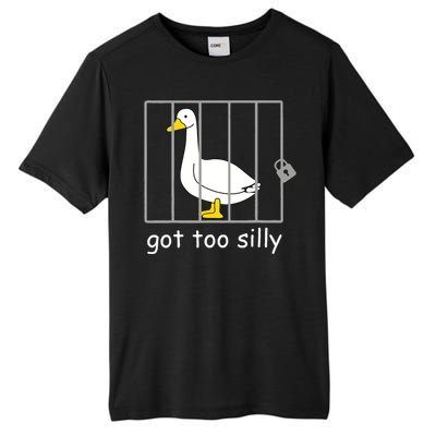 Funny Got Too Silly Women Silly Goose Tall Fusion ChromaSoft Performance T-Shirt