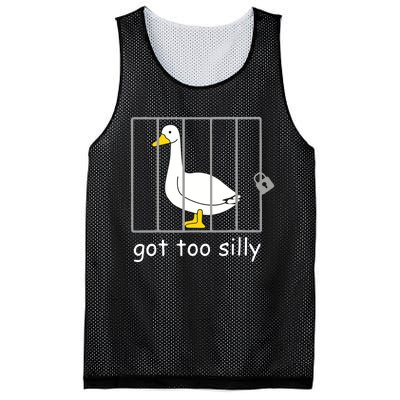 Funny Got Too Silly Women Silly Goose Mesh Reversible Basketball Jersey Tank