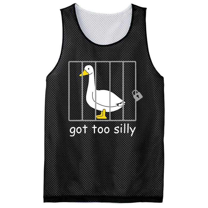 Funny Got Too Silly Women Silly Goose Mesh Reversible Basketball Jersey Tank