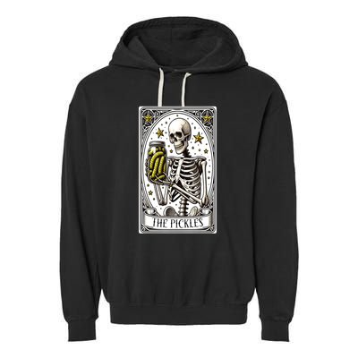 Funny Gardener The Pickle Skeleton Cucumber Gift Garment-Dyed Fleece Hoodie